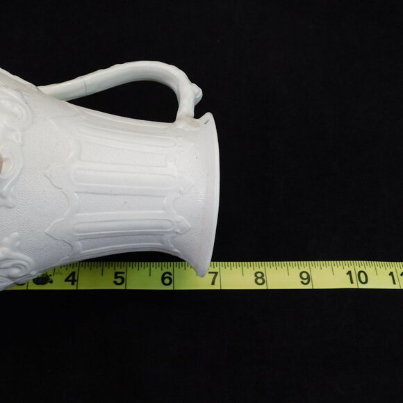 William Brownfield Donatello White Salt Glazed Pottery Embossed 7" Pitcher FLAW - Picture 12 of 12